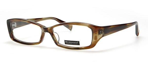 眼鏡市場 SHIBAMATA SHI-02 カラー：ブラウン。