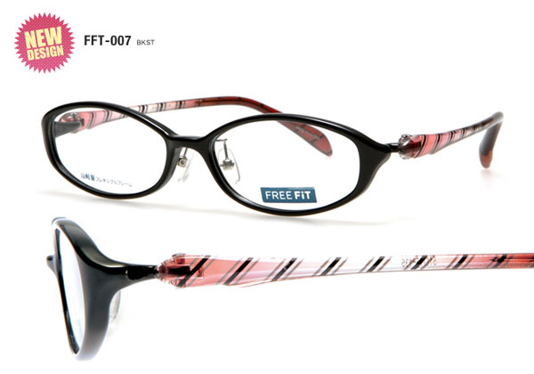 （写真2）眼鏡市場 FREE FiT（フリーフィット） FFT-007。カラー：BKST（写真）、BRST、LPKST。価格：15,750円（レンズ込み）。