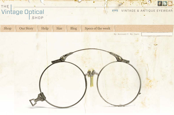 （写真10）The Vintage Optical Shop（スクリーンショット）