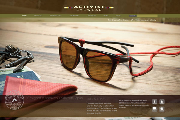 Activist Eyewear - Play hard. See well. Look good.（スクリーンショット）