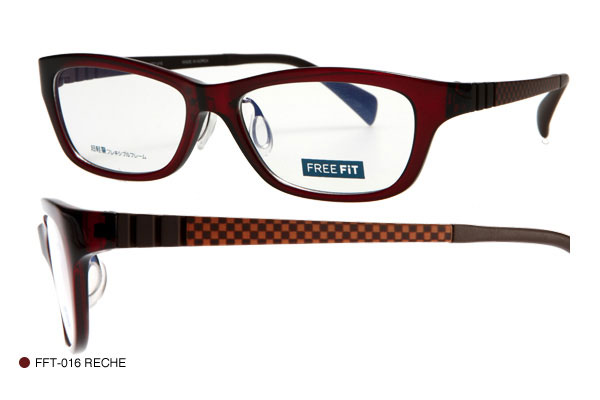 （写真1）眼鏡市場 FREE FiT（フリーフィット） FFT-016 カラー：RECHE。価格：15,750円（レンズ込み）。