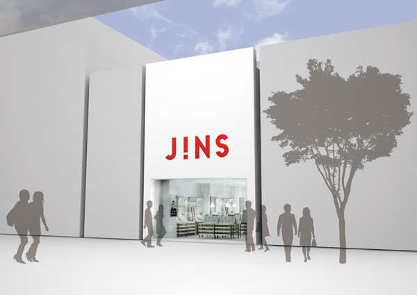 （写真1）JINS 仙台一番町店の外観イメージ。image by JINS