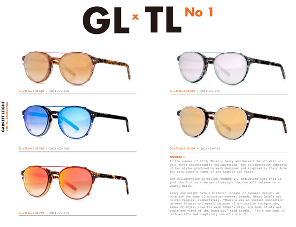 GL×TL No.1は、GLCO（ジーエルシーオー）とThierry Lasry（ティエリー ラスリー）とのコラボ。各：39,900円。image by Continuer【クリックして拡大】