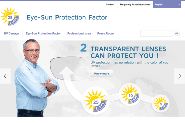 「E-SPF | Eye-Sun Protection Factor」（スクリーンショット）