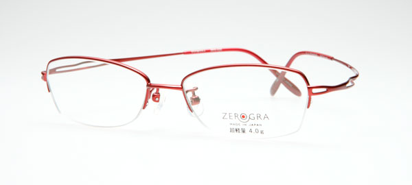 眼鏡市場 ZEROGRA（ゼログラ）ZEG-020「奏（かなで）」 カラー：RE（写真）・PX・BR・GR 価格：18,900円（レンズ込み） image by メガネトップ【クリックして拡大】