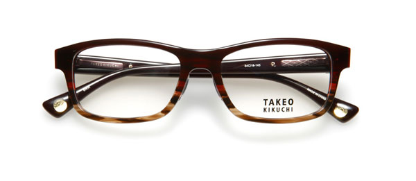 眼鏡市場 『TAKEO KIKUCHI』リミテッドモデル TKO-101 カラー：ブラウンハーフ（写真）・グレーハーフ・ブラック 価格：18,900円（レンズ込み）