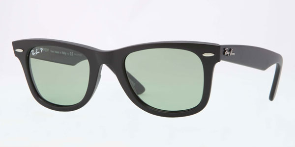 Ray-Ban（レイバン）WAYFARER（ウェイファーラー） RB2140-901S/05 カラー：フレーム: matte black | レンズ: polar green 希望小売価格：28,350円 image by ミラリ ジャパン 【クリックして拡大】