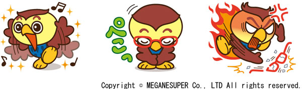 メガネスーパー「フクタン」LINEスタンプ image by メガネスーパー