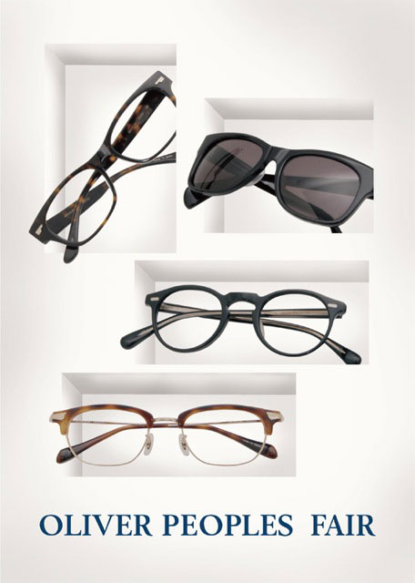 フェア期間中は、Oliver Peoples（オリバーピープルズ）の世界観を堪能できそう。 image by EROTICA