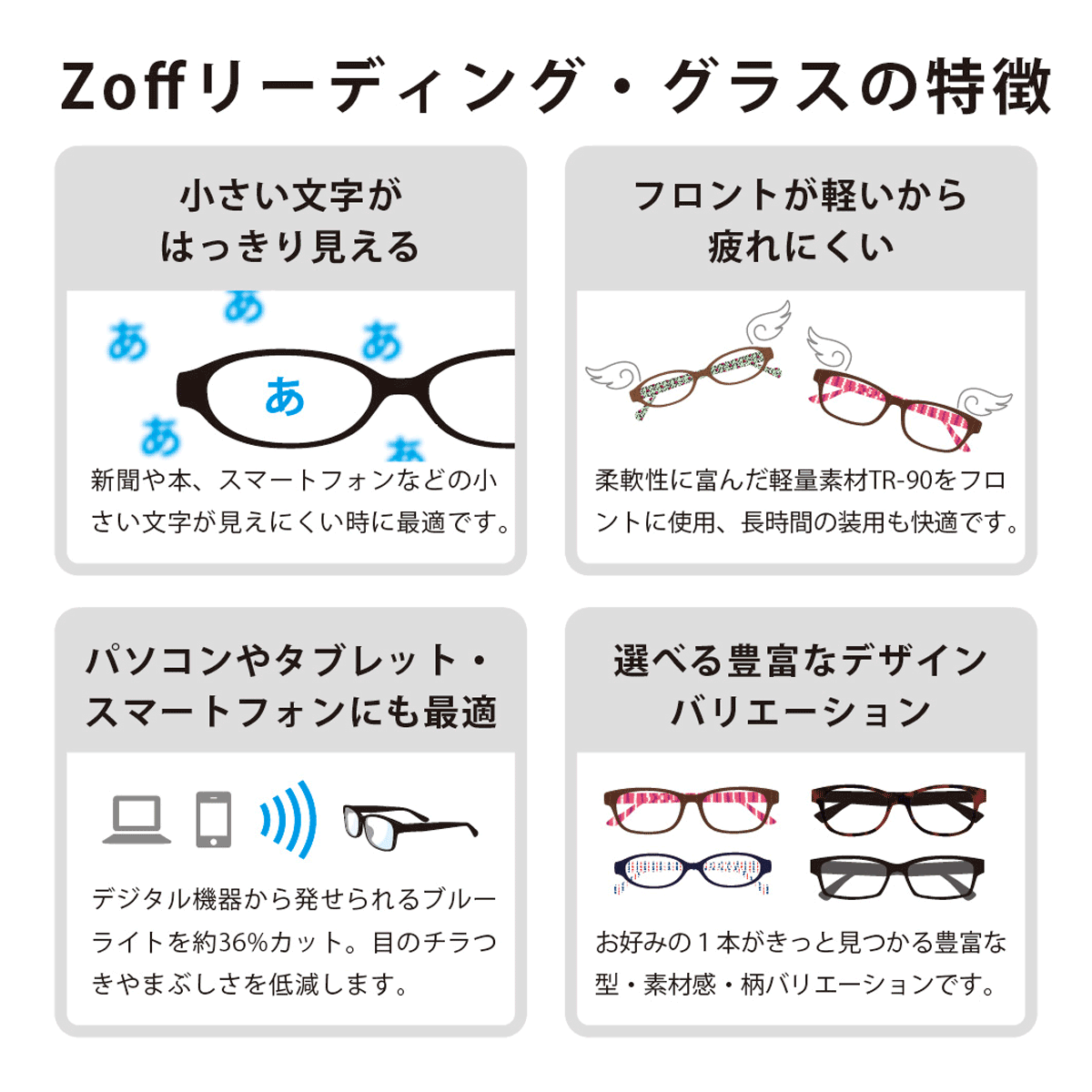 Zoff 老眼鏡 老眼鏡 zoff