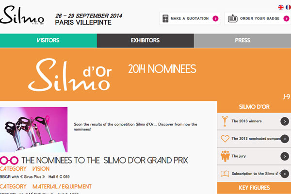 「2014 nominees to the Grand Prix Silmo d'Or - SILMO」（スクリーンショット）