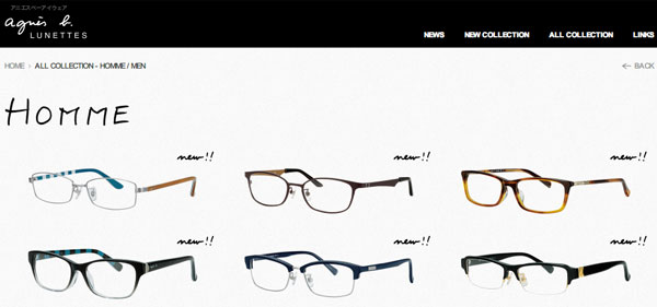 All Collection - HOMME / MEN | agnès b. LUNETTES | アニエスベー アイウェア オフィシャルサイト