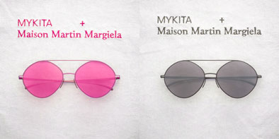 MYKITA + Maison Martin Margiela 第2弾 （左）MMESSE008 Pink（ピンク） （右）MMESSE008 Dark Grey（ダークグレー） 希望小売価格：56,500円（税抜） image by A.KA Tokyo