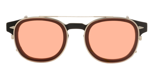 MOSCOT（モスコット）The LEMTOSH SMART にクリップオンサングラスを取り付けたところ。