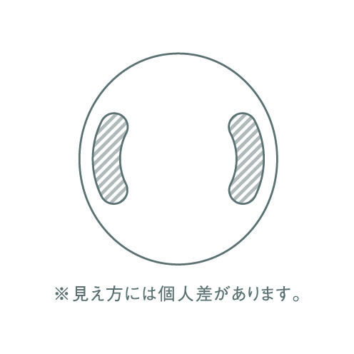 レンズの左右が肉厚になった「ダブルスラブオフデザイン」が、レンズの回転を防ぐため、乱視のひとでも快適な見え方が保てる。