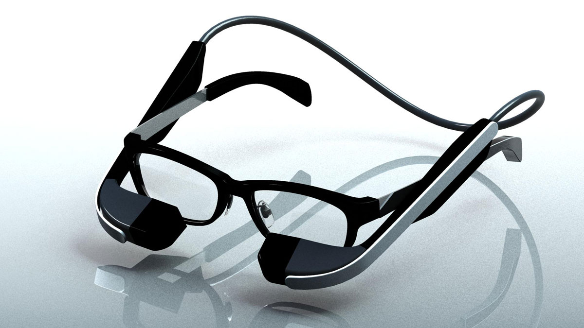 メガネスーパー メガネ型ウェアラブル端末の商品プロトタイプのイメージ。 image by メガネスーパー