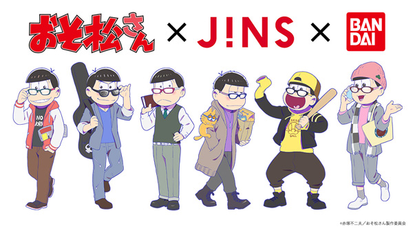 オリジナルメガネ・サングラスが作れるJINS PAINT（ジンズ ペイント）が「おそ松さん」とコラボ、メガネを掛けた「メガネ松」も登場