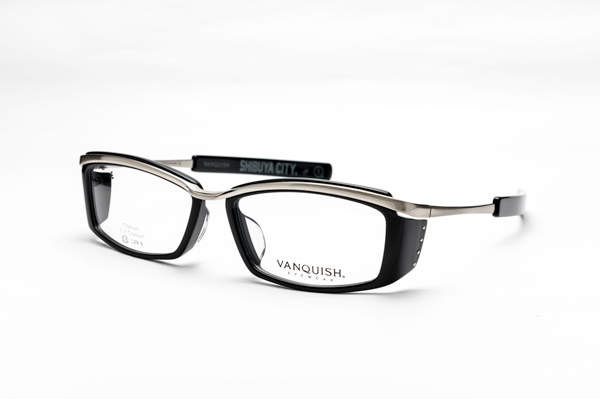 VANQUISH EYEWEAR（ヴァンキッシュ アイウェア）VQ-5056 カラー1（ブラック×ヘアラインシルバー）