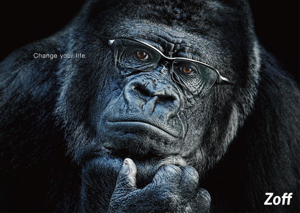 Zoff（ゾフ）が新クリエイティブ「Change Your Life」を公開、メガネを掛けて個性を変える動物たちに注目