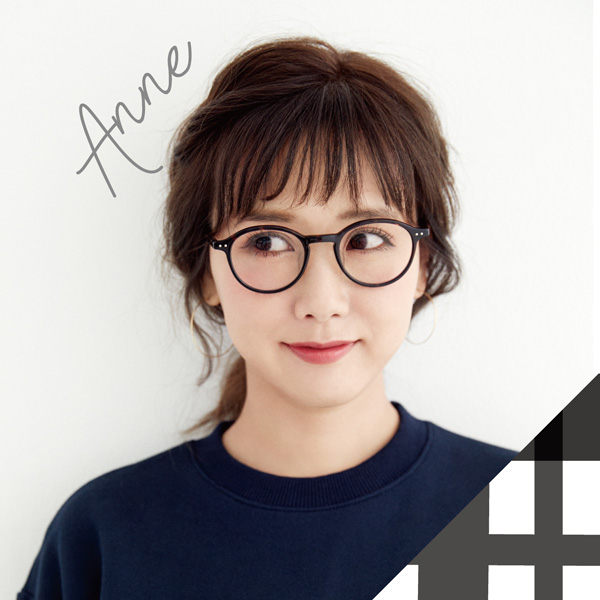 Zoff × RINA TANAKA "GLASSES COLLECTION 2017" 「Anne（アン）」ZH171028 カラー：49E1（ブラウン、田中里奈着用モデル）・42E1（ブラウン）・14E1（ブラック）・64E1（グリーン） 価格：7,000円（税別、標準レンズ代込み）