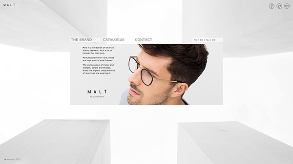 「MALT - EYEWEAR FROM BELGIUM」 （スクリーンショット）