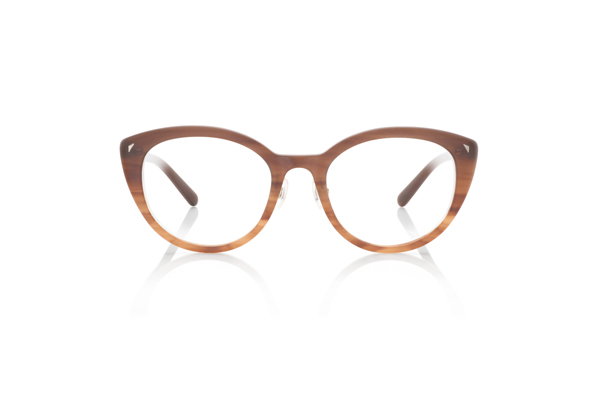 JINS Design Project（ジンズ デザインプロジェクト） Michele De Lucchi -Monica- UCF-18A-218 カラー：ダークベージュササ（88） 価格：12,960円（税込、度付きレンズ代込）