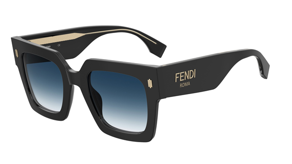 FENDI（フェンディ） FENDI ROMA（フェンディ ローマ） FF0457GS ブラックアセテート サングラス その2