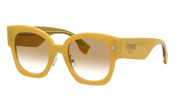 FENDI（フェンディ） FENDI ROMA（フェンディ ローマ） FF0458GS イエローアセテート サングラス その2