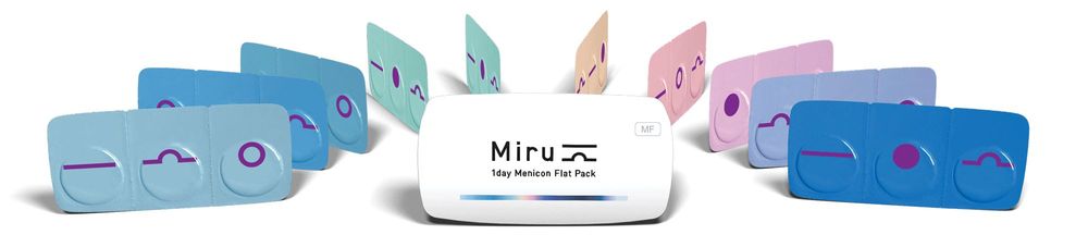 MENICON avec « Miru 1day Menicon Flat Pack multifocal »
