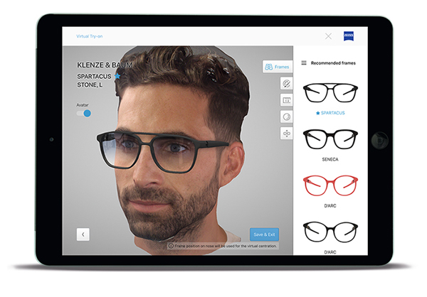 ZEISS VTO（Virtual Try-On）イメージ
