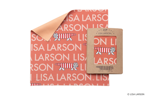 Zoff meets LISA LARSON メガネ拭き LISA21Cloth-RD ロゴ