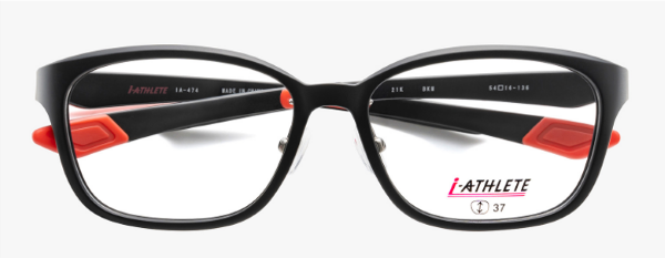 眼鏡市場 i-ATHLETE（アイアスリート） IA-474 カラー：ブラックマット（BKM）正面