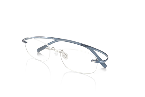 JINS（ジンズ）Ultra Light Airframe Hingeless Rimless（ウルトラ ライト エアフレーム ヒンジレス リムレス）UUP-21A-084 ブルーグレー（355）