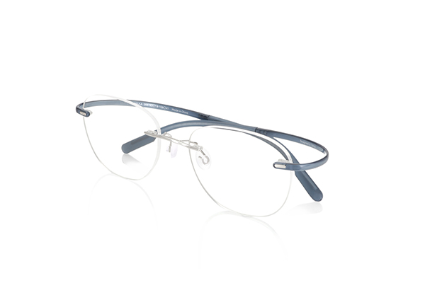 JINS（ジンズ）Ultra Light Airframe Hingeless Rimless（ウルトラ ライト エアフレーム ヒンジレス リムレス）UUP-21A-085 ブルーグレー（355）