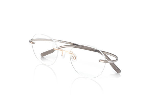 JINS（ジンズ）Ultra Light Airframe Hingeless Rimless（ウルトラ ライト エアフレーム ヒンジレス リムレス）UUP-21A-088 ライトベージュ（181）