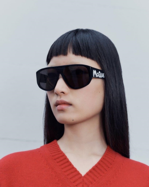 McQueen Graffiti Mask Sunglasses