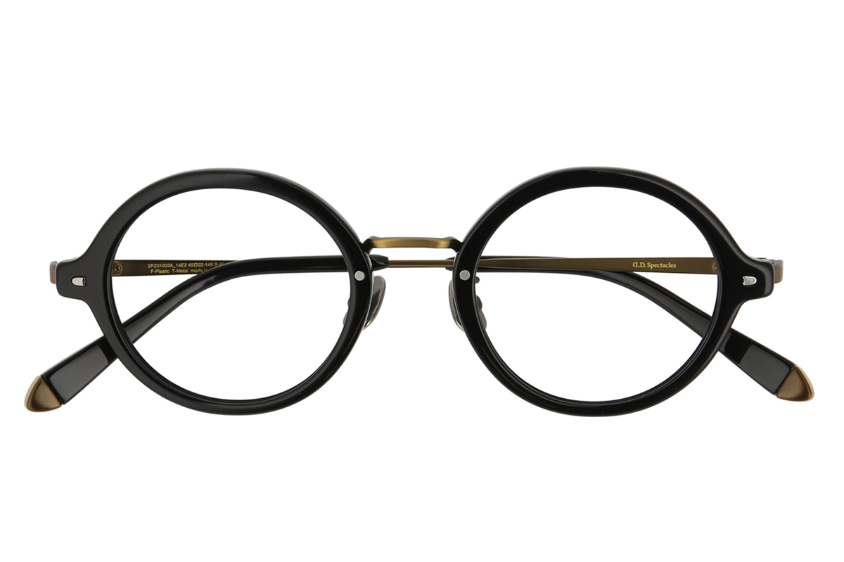 Zoff（ゾフ）D.D.spectacles （ダブルディースペクタクルズ）ZF231003 ブラック×ゴールド