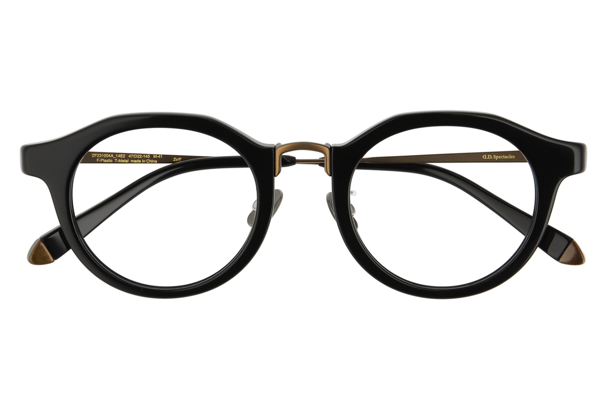 Zoff（ゾフ）D.D.spectacles （ダブルディースペクタクルズ）ZF231004 ブラック×ゴールド
