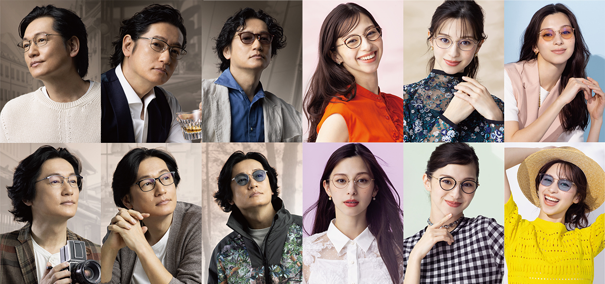 ラインアート シャルマン 井浦新＆中条あやみ起用のビジュアル第2弾 春らしいスタイルからスポーティーまで6つのメガネ姿を披露