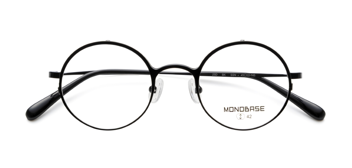 眼鏡市場 MONOBASE(モノベース) MOB-8004 ブラック 眼鏡市場 MONOBASE(モノベース) MOB-8004 ブラック