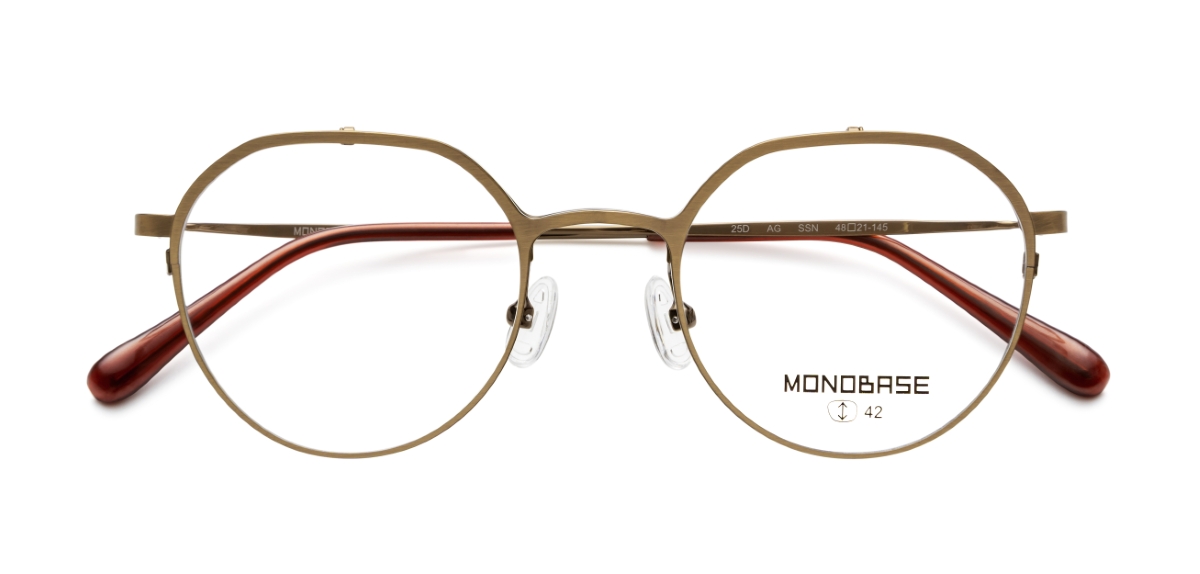 眼鏡市場 MONOBASE(モノベース) MOB-8005 アンティークゴールド 眼鏡市場 MONOBASE(モノベース) MOB-8005 アンティークゴールド