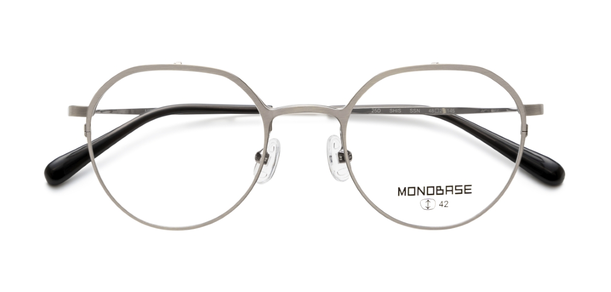 眼鏡市場 MONOBASE(モノベース) MOB-8005 シャーリングシルバー 眼鏡市場 MONOBASE(モノベース) MOB-8005 シャーリングシルバー