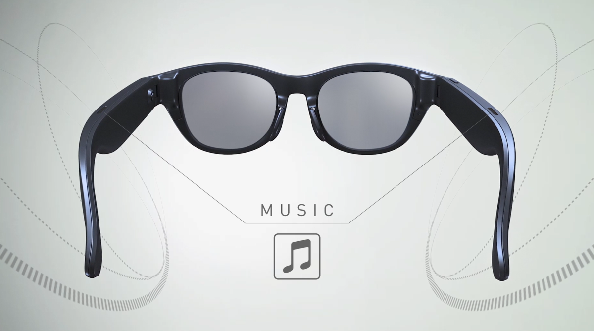 スピーカーはテンプル内側に搭載。 スピーカーはテンプル内側に搭載。