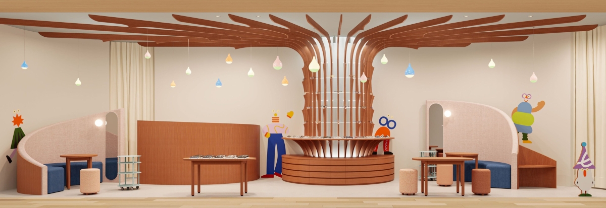 omodok 吉祥寺 Livingに設けられた「omodokツリー」 omodok 吉祥寺 Livingに設けられた「omodokツリー」